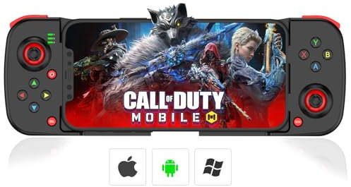 Phone Game Controller for iPhone, MFi Wireless Mobile Gamepad Bluetooth Joysticks for Android/iOS/PC, iPhone 15 14 13/Mini/Pro Max, 12, 11, for Samsung Galaxy, Nokia, OPPO, Google, Direct Play (Blcak)