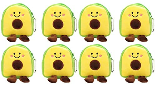 NUOBESTY 8stücke Avocado Form Plush Geldbörse Lustige Münztasche Für Mädchen Portemonnaie Mit Einzigartigem Design Für Partys Einkaufen Und