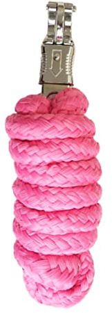 Führstrick Pferd Anbindestrick für Pferde mit stabilem Panikhaken Länge 2m viele Farben (Pink)
