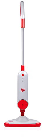 Dirt Devil Dampfreiniger DD7002- Elektrische Bodenreiniger 1300W - Dampfbesen mit 7,5 Meter Reichweite - Einstellbare Dampfmenge - Verschiedene Bodenarten - Wassertank 330ML - Rot/Grau