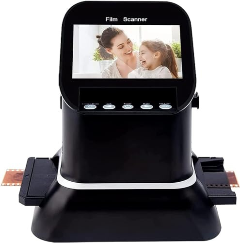 MAHWER Scanner per pellicole, alta risoluzione 120, schermo LCD 1080P, convertitore digitale per pellicole, supporta 35 mm, 135, 126, 127 e diapositive, nero
