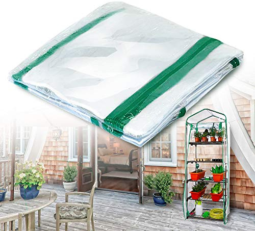 JonesHouseDeco - Funda de repuesto para invernadero, cubierta transparente impermeable de PVC para invernadero de 5 niveles, cubierta de carpas de invernadero para plantas de jardín al aire libre