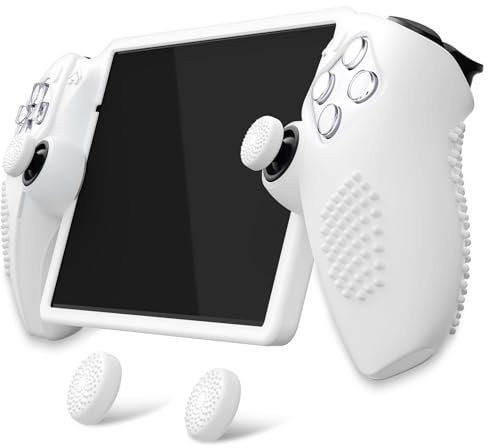 PlayVital Coque pour PS Portal Manatte Accessoire,Housse Protection pour PS Portal Console avec Capuchon Joystick Grip Cover-Blanc