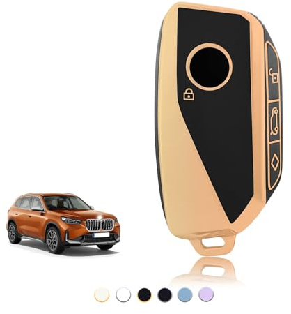 TOOMUME Funda Llave TPU, Carcasa Llave Apto para BMW 2/3/5/7 Serie U06 X1 U11 X2 U10 X4 X5 X6 X7 XM IX ix1 i4 i5 i7 M3 M5 G05 G07 G70 G81, Cubierta Llaves Coche Mando - Smart Key