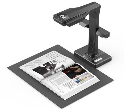 CZUR 16MP Professional Buchscanner bis zu A3, Dokumentenscanner Kompatibel mit macOS und Windows, OCR 180+ Sprachen, Scanner mit Laserlinie (ET16 Plus) (ET16)