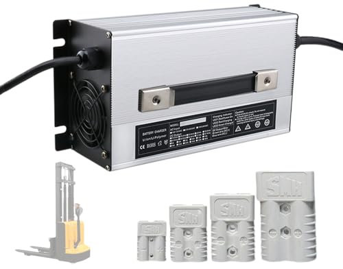 WLEJSL Chargeur Batterie Chariot Élévateur 24 V 40 A avec Prise Anderson 50 A/120 A/175 A/350 A Chargeur Batterie Plomb Acide Haute Puissance Charge Maintien Transpalette Électrique,B,120A