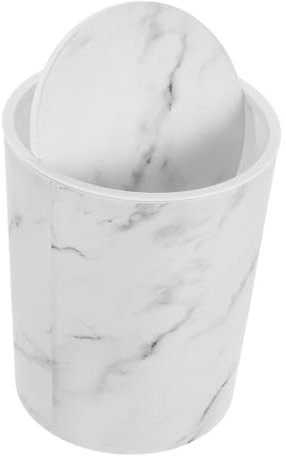 Cabilock Poubelle Rectangulaire Blanche en Plastique à Grand Volume