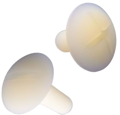 Tornillos de cabeza de seta de plástico (nailon 6.6), corte en cruz y destornillador para montaje y montaje, para uso industrial y doméstico - M5 x 20 - Blanco - 40 unidades - Plastic Hardware Store
