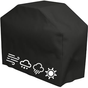 Utomhusgrillskydd, planchaskydd, utomhusgrillpanna, 210D Oxford BBQ-skydd lämpligt för vind/sol/vatten, brädöverdrag passar de flesta grillar (100 x 60 x 90)