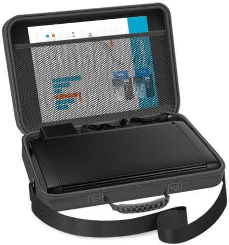 HESPLUS Hartschalen-Reisetasche für Epson Workforce WF-110 / WF-100 kabellose Mobile Drucker, Aufbewahrungstasche für Drucker (nur Hülle) | Schützende Tragetasche, stoßfeste Schale, innerer Aufbewahrungs-Organizer, staubabweisend, für Reisen und Büro, Doppelzweck