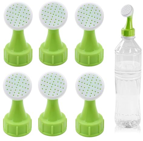 6 Pcs Bottle Top Sprinkler, Mini Waterings Cans, Hand Bottle Top Waterer, for Drinking Bottles Nozzle, Tops Fine Seed, Seedlings, Succulent Plants, Potted Plants, Water Garden Irrigation(Green)