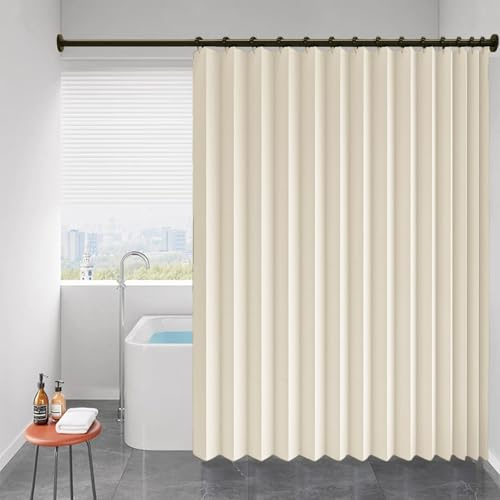 Magnetischer Türvorhang für Schrank 145 x 215 cm Wärme, Gegen Kälte, Schalldämmende, Kälteschutz Hitzeschutz Raumteiler Vorhang für Bad/Schlafzimmer/Wohnzimmer, Beige