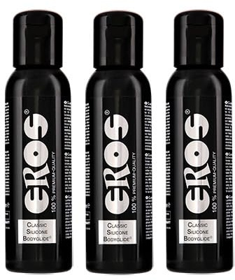 Bodyglide Classic Silikon Gleitgel 3 x 250 ml – Besonders lang anhaltendes Gleitgel für intensive Intimmassagen – Wasserfest & hautverträglich
