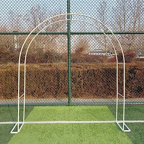 Arche de jardin en métal blanc - Treillage décoratif en fer pour roses grimpantes - Pergola d'extérieur pour mariages, plantes de jardin et événements - Design élégant et durable pour votre terrasse