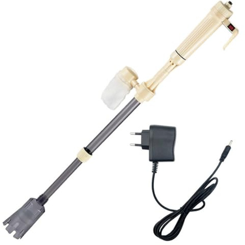 ifundom Elektrischer Aquarium Kies und Sandreiniger mit 520l/h Durchfluss Abs Material Höhenverstellbar und Installieren für Kleine und Große Aquarien