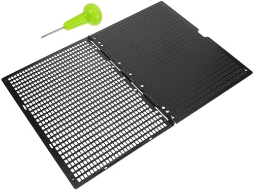 Housoutil Tavoletta Braille Set per Scrittura Braille in Plastica con Punteruolo con 27 Linee e 30 Celle per Decorazioni Scuola e Persone Non Vedenti