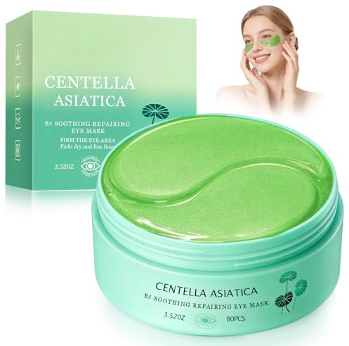 Máscara para los Ojos, Eye Mask Set para Hidratar e Iluminar, Parches en gel, Ayuda a reducir la apariencia de ojeras y bolsas, Hidratante y refrescante, Para hombres y mujeres,Verde | Parches en gel, Ayuda a reducir la apariencia de ojeras y bolsas, Hidratante y refrescante, Para hombres y mujeres,Verde