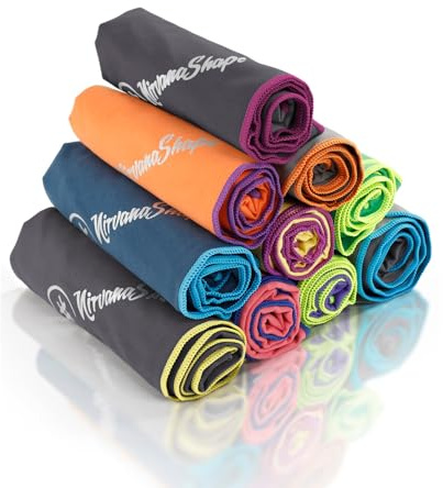 NirvanaShape Asciugamano Microfibra | 14 colori | 8 taglie | Asciugatura Rapida, Leggero, Assorbente | Asciugamano da Viaggio/Asciugamano da Bagno | Ideale per Viaggi, Spiaggia, Yoga, Sauna