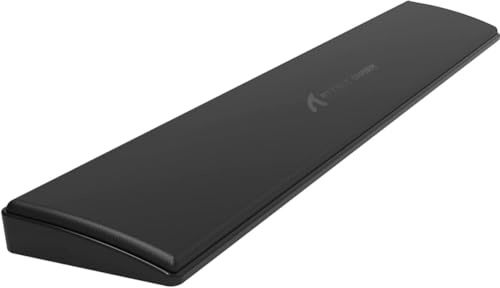 Repose-poignet ergonomique pour clavier pleine taille 104 touches Pieds en caoutchouc antidérapants Support de coussin de poignet en mousse à mémoire pour taper 16,9 * 2,8 * 0,8 pouces (noir)