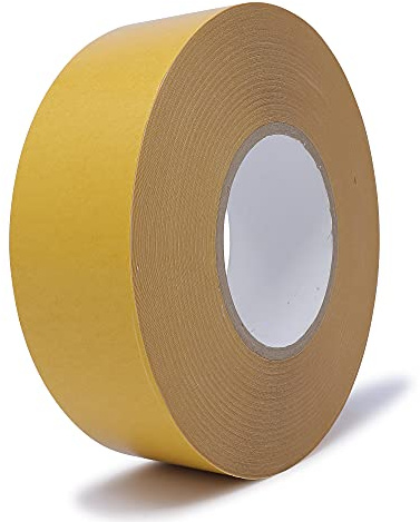 gws 1 Rolle Doppelseitiges Klebeband, stark haftend, weißes Montageband, sehr gute UV-Beständigkeit, universell einsetzbares Doppelklebeband, 50 m x 50 mm