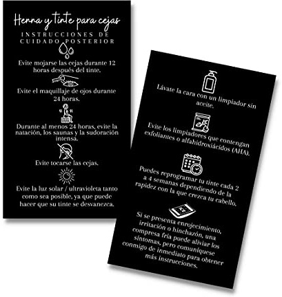 Lashicorn Cartons de teinture pour sourcils et dos avec henné, henné et sourcils, 50 pièces, 50 pièces, taille 50 x 88,9 cm, kit de démarrage avec teinture DIY