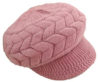 Momolaa Chapeau d'hiver Chaud Lavable pour Femmes avec Chapeau tricoté sur Mesure Ustensile Gnocchi (1-Purple, A)