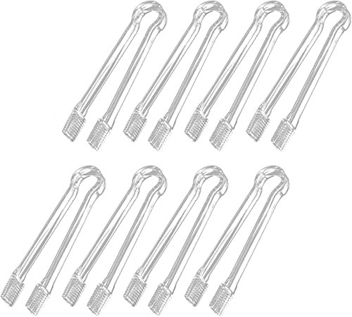 8 Pcs Plastic Buffet Serving Tongs, Clear Kitchen Mini Serving Utensil Tongs for Food Ice Salad Buffet Barbecue Cookies, 6.3 Inches (Clear)