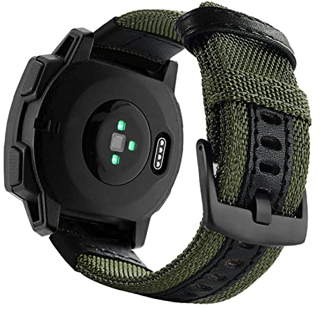 YOOSIDE Klockarmband, 22 mm, för Garmin Instinct/Instinct 2 Solar, vävd nylon, militär stil, hållbart armband för Garmin Instinct Crossover Solar, 22mm