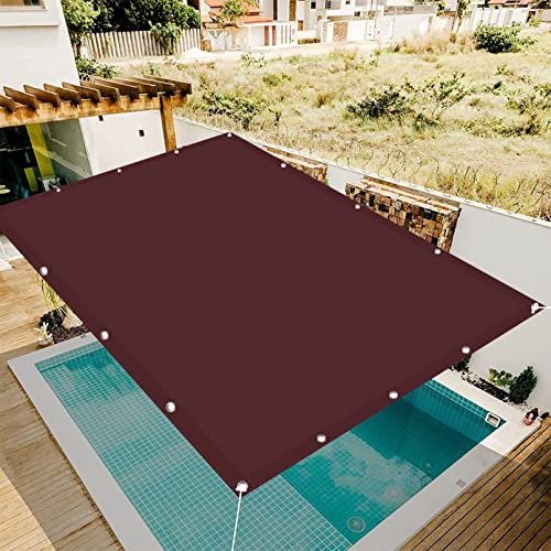 SunSail Wasserdicht Rechteckig 2 x 3.5 m UV-beständig Outdoor Schattiernetz Reißfest Wetterfest für Balkon Terrasse Garten Outdoor, Weinrot