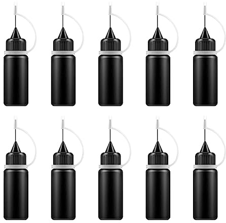 Flaska applikator, plast squeeze flaska, 10 ml limapplikator, droppflaska, precisionsflaska, squeezer flaska, spets, nål applikator, flaskor med limapplikator