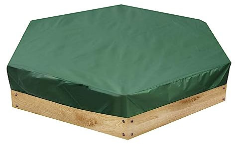 RAHBI 3 Größen Sechseckige Oxford-Stoffabdeckung Sandkastenabdeckung Kordelzug Sandkasten Sandkasten Staubdichte Abdeckung Baldachin Wasserdichter Unterstand Garten Bauernhof Leisurely (Color : Green