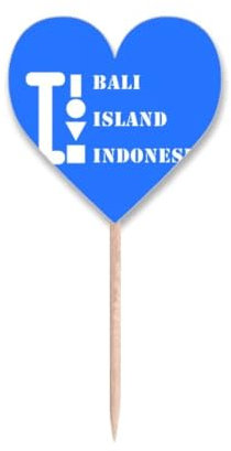 Bali Island indsia Art Deco Fashion Toothpick Flags Heart Lable Cupcake Picks
