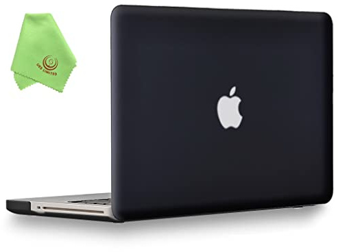 UESWILL Compatible with 2008-2012 MacBook Pro 15 inch Case Model A1286, with CD-ROM, Smooth Matte Hard Shell Case Cover + Microfibre Cleaning Cloth, Black
