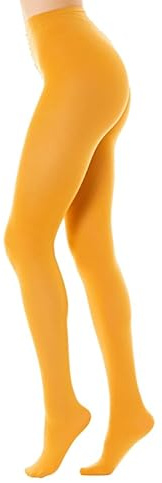 Ogenomskinliga Strumpbyxor för Damer 80 Den, Flera Färger damers tights damstrumpor tights komfort totalt Soft Touch (DE/NL/SE/PL, Alfa, L, XL, Regelbunden, Regelbunden, gul)