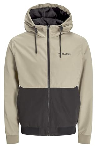 JACK & JONES Jjerush Hood Bomber Noos, Chaqueta bomber Hombre, Coriandro, L