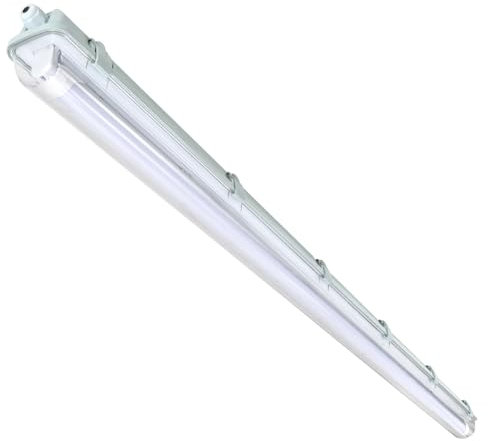 Izrielar LED Feuchtraumleuchte 24w, 150cm LED Röhre Tageslicht 6000k Kaltweiß, 2400Lm Deckenleuchte LED Lampen IP65 Wasserfest für Einsatz im Aussenbereich geeignet Keller Werkstatt