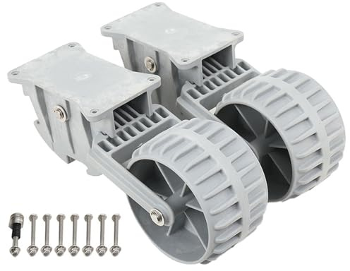 SUDEG 1 Pair Compact Folding Dinghy Wheels, Boat, Inflatable RIB Dolly Launching Wheel, Marine Boat Towing Wheels for Boats/Marine