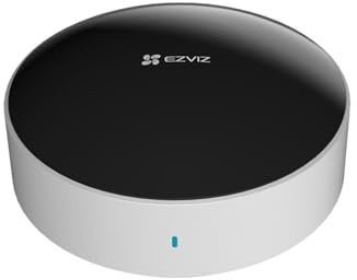 EZVIZ T33 Mando a Distancia Inteligente Universal por Infrarrojos,Control WiFi para Domótica,Compatible con Alexa y Google Assistant,Instalación fácil y Control Remoto Via App,Cobertura IR de 360°