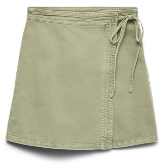 VERO MODA dam Vmliza Mr Short Denim Wrap kjol Ga Noos, Laurelkrans, L