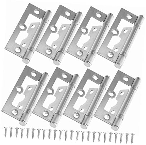 Veemoon Bisagras Para Puertas Empotradas Sin Mortaja Bisagras Pequeñas De Alta Resistencia 8x3,3 Cm Para Muebles y Armarios Pack De 6 Pares Uso Para Puertas Plegables y Persianas