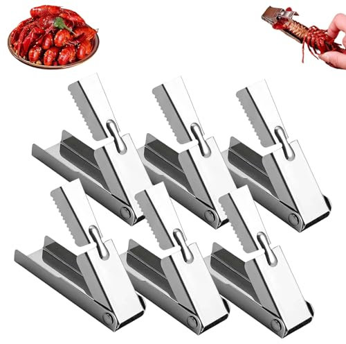 Stainless Steel Crawfish Peeler Tool, Crawfish Tail Remover Tool, Crayfish Shelling Device Seafood Tools for Fast Shelling, Easy Peel Shrimp & Crayfish (6)