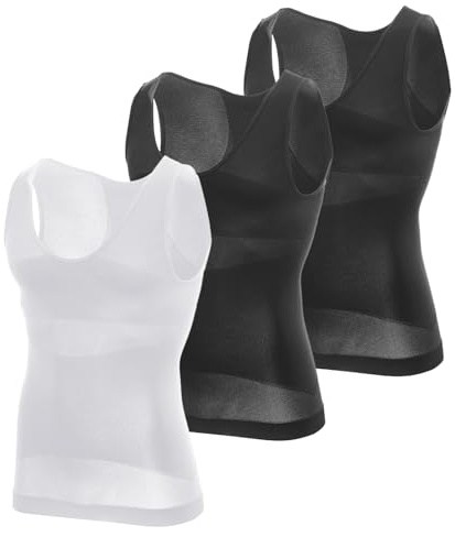 MEETYOO Herren Kompression Tank Top Shirt Shapewear Unterhemd Männer Sport Shirt Muskelshirts Fitness Workout Schnelltrocknend Atmungsaktiv