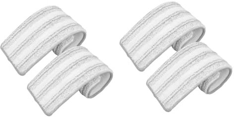 SOPOTUTU 4pièces Tapis De Remplacement Pour Balai à Franges De Pads Réutilisables Pour Nettoyage Des Sols Durs Compatibles Avec Balais Plats Facile à Laver Et Séchage Rapide