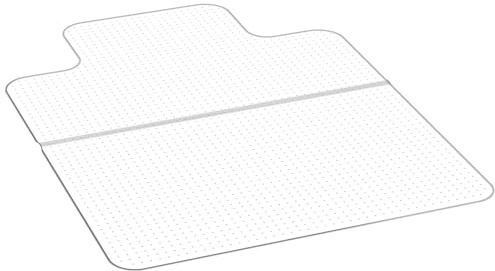 VEVOR Tappetino per Sedia con Bordo 1230 x 914 mm Tappeto Sedia Ufficio per Pavimenti in Moquette a Pelo Corto, Tappeto Protettivo Trasparente per Pavimenti in Plastica con Borchie, Facile da Pulire