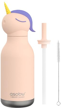 Asobu Bestie Unicorn | Isolierflasche aus Edelstahl | 460ml | mit Namen personalisierbar (Unicorn (ohne Namen))