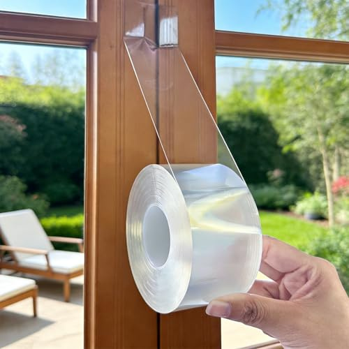 Dichtungsband Selbstklebend für Türen fenster für Keep Out kalte Luft | Transparentes Fensterdichtungsband 5 CM x 10 M, Fensterdichtung Türdichtungsstreifen Wasserdicht Keine Rückstände