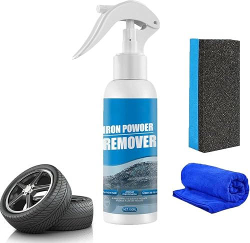 Car Rust Removal Spray, Iron Powder Remover Car Rust Removal Spray, Fast Acting Rust Remover, Multifunctional Paint Cleaner For Car Bodywork, Bikes, Tools, Machinery, BBQs (1PC)