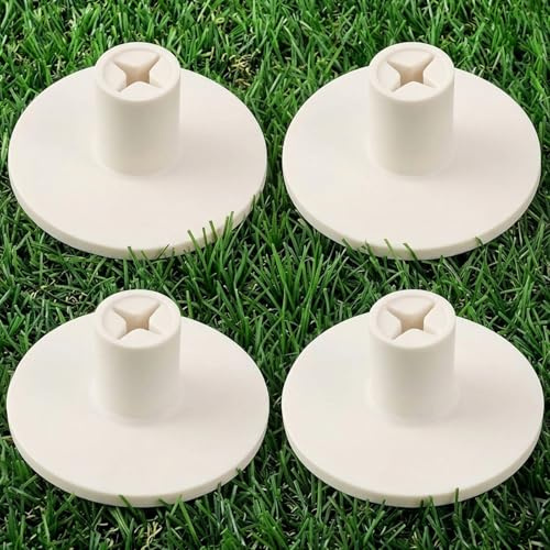 CtiUjdx 4Pcs Driving Range Tees, 21mm Rubber Golf Tees for Mats, Tee Height Tool, Golf Tees for Mats, Driving Range Golf Tees, Rubber Golf Tees, Durable White Cross Tee Set for Practice