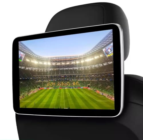 TV da 10,1 pollici for poggiatesta for auto Android 11, monitor touch screen IPS HD 1024x600 con Miracast/Airplay, ingresso HDMI e display a doppio schermo for l'intrattenimento sui