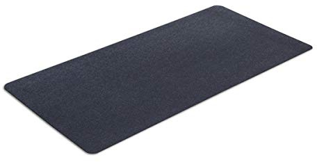 MotionTex Trainingsgeräte-Matte für Unterstationäres Fahrrad, Spin-Bike, Heimtrainer, Laufband, Fitnessgeräte, Heim-Fitnessstudio, Bodenschutz, 61 x 121,9 cm, Schwarz